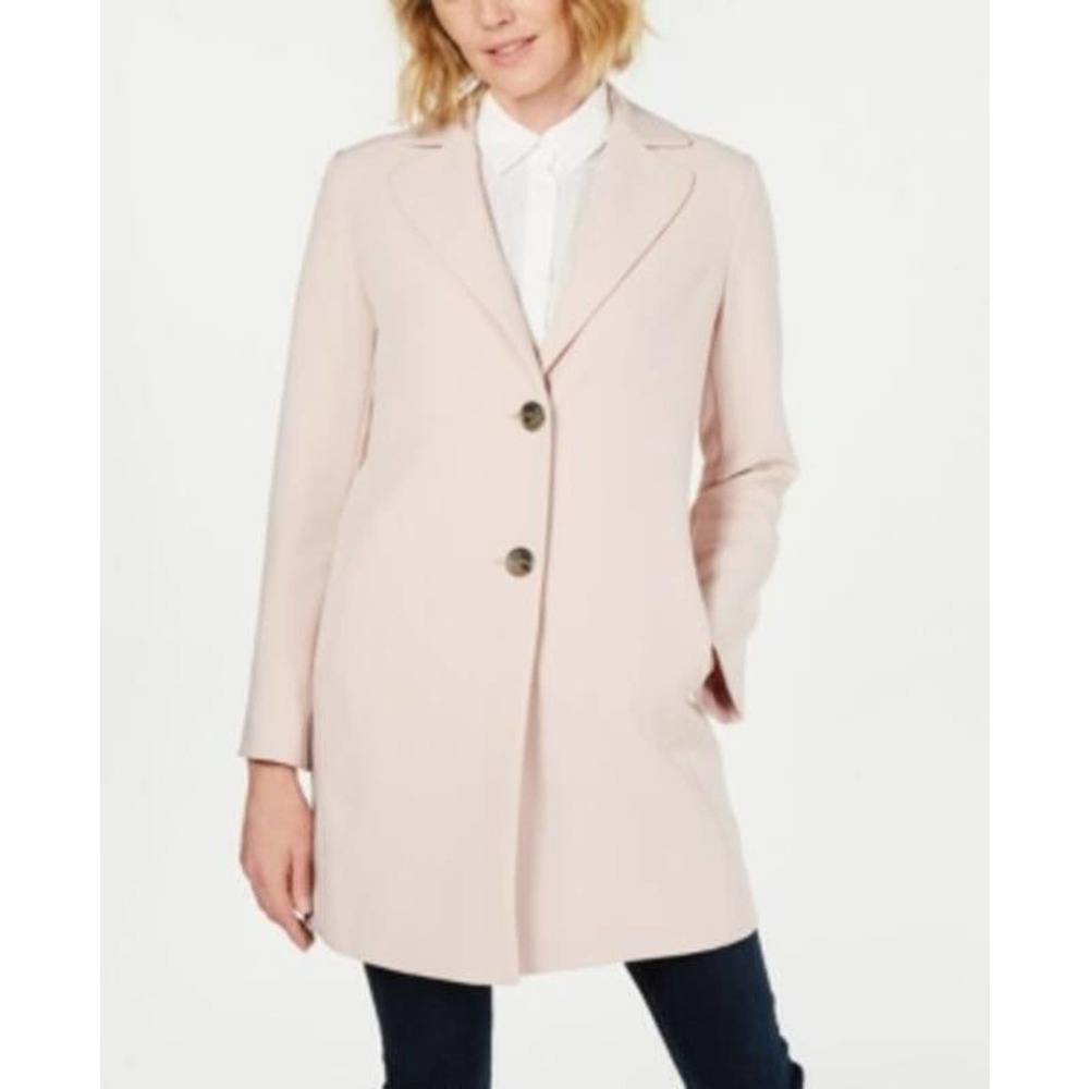 Tahari Jayden Aura Pink Single Breasted Coat